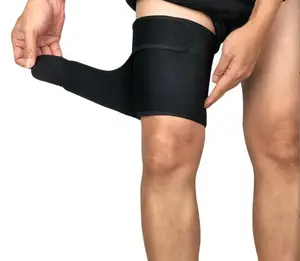 新设计可调透气弹性大腿大腿支架膝盖支撑定制运动大腿压缩套腿套