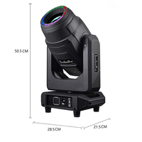 Projecteur LED mobile 300W BSW 3-en-1 avec Gobo rotatif, faisceau LED coloré et cercle RGB