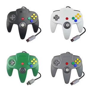 Manette de jeu filaire USB avec moteur de vibration pour <span class=keywords><strong>64</strong></span> et PC Classique N64 Manette de jeu Mando Joystick pour Windows PC Mac Gaming Joypad - Product Image 3