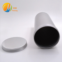 Pot vide en aluminium de 1000ml 1 litre, grand récipient métallique en aluminium pour thé, café, stockage des aliments