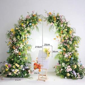 Ländlicher Waldhorn-Bogen Blumenarrangement Antrags-Hintergrund Fenster Hochzeitsdekoration Simulationsblumen - Product Image 6