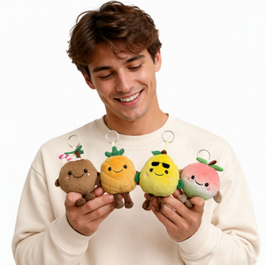 Jouet en peluche doux et écologique en coton PP, rembourré, en forme de fruit – Cadeau personnalisable adapté aux bébés - Product Image 5