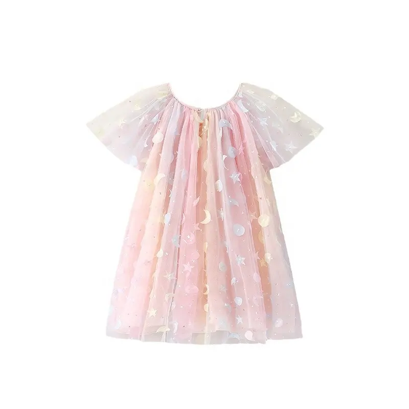 Produk Baru Musim Panas 2024 aplikasi gaun princess bayi perempuan balita musim panas untuk anak-anak