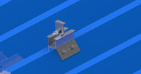 Support de fixation de panneau solaire sur toit EMPERY EPR-Clamp, matériau AL6005-T5 SUS304, surface anodisée propre, pour toit métallique 35mm-50mm