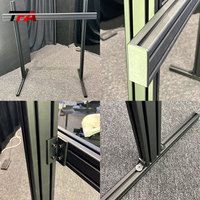 Support de sol pour trois moniteurs 40x80 en aluminium extrudé avec fixation VESA pour simulateur de course, kit de cockpit, volant