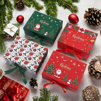 Fabrik-Großhandel Weihnachtsgeschenkbox Faltbare Transport-Geschenkbox Luxuriöse Karton-Magnet-Weihnachtsbox mit Band