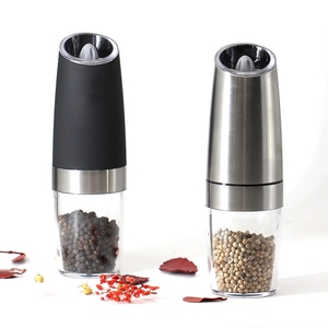 3pcs Set <b>Pepper</b> Spice Grain <b>Mills</b> Porcelain Grinding Core <b>Mill</b> Automatic Salt and <b>Pepper</b> Set With Led Light - Product Image 2