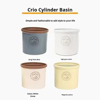 Pot de fleurs cylindrique nordique en plastique durable, économiseur d'eau, sur pied, pour intérieur, extérieur, balcon, cour, pots décoratifs