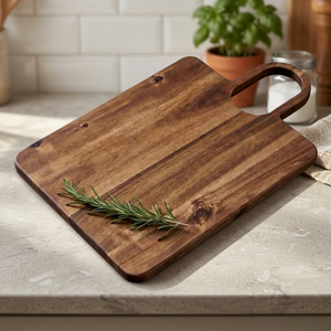 Tabla de Cortar Hecha a Mano con Mango, Diseños Personalizables, Duradera, Ecológica, Apta para Lavavajillas, Bloque para Cortar Carne, Diseño Moderno para el Hogar - Product Image 1