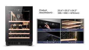 <span class=keywords><strong>Enfriador</strong></span> <span class=keywords><strong>de</strong></span> vino pequeño <span class=keywords><strong>de</strong></span> una sola zona <span class=keywords><strong>de</strong></span> plata empotrado debajo del mostrador R600a - Product Image 4