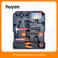 Kit d'entretien multifonctionnel de 187 pièces en acier au carbone, à commande manuelle, avec mallette rigide, grande capacité, pour réparation automobile, OEM