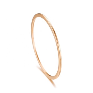 <span class=keywords><strong>Negozi</strong></span> di gioielli all'ingrosso 2mm di spessore placcato oro in acciaio inossidabile cerchio geometrico piatto impilabile gioielli braccialetto braccialetto per le donne - Product Image 5