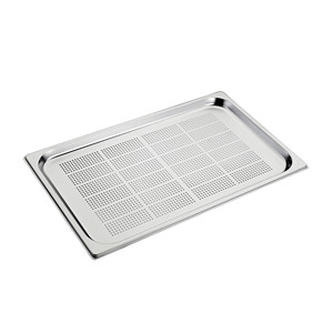 Bac alimentaire perforé en acier inoxydable GN 1/1 53 × 32,5 × 2 h cm, 910 g Inox Inox Macel - Product Image 1