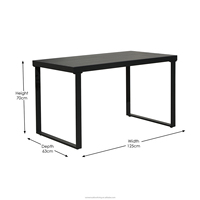 Table basse d'extérieur moderne en alliage d'aluminium OSMEN Luisa - Résistante aux UV et imperméable, facile à nettoyer pour la cour et la salle à manger