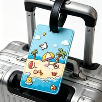 Étiquettes de bagages en PVC personnalisées de forme créative, étiquettes de sac en silicone 3D personnalisées, étiquettes d'identification de valise uniques