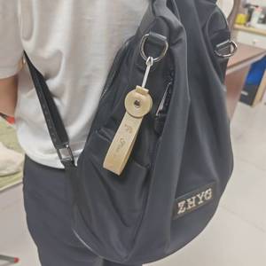 ZHYG <b>Backpack</b> With Detachable Apricot Letter Charm Waterproof Casual Men's Bag - Product Image 1