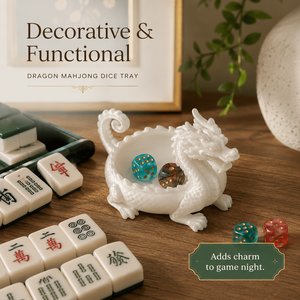Vassoio per dadi a forma di drago stampato in 3D, vassoio per dadi mahjong a forma di drago, accessori decorativi per giochi da tavolo - Product Image 1
