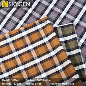 Vải cotton kẻ caro nhuộm sợi, chất liệu may áo sơ mi thời trang mới dành cho nam - Product Image 5