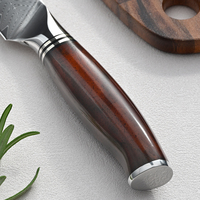 Couteau à découper en acier Damas personnalisé, couteau à viande professionnel, couteau à trancher tranchant avec manche en bois de rose, couteau de cuisine professionnel