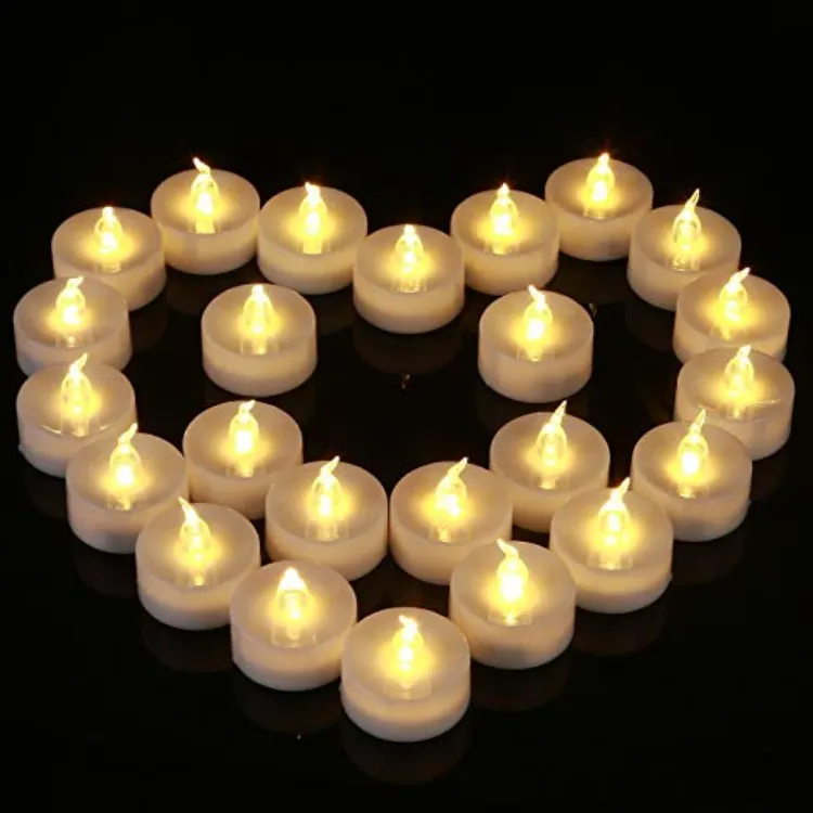 LED gece lambası RGBW renk değiştirme alevsiz Tealight mum dekorasyon düğün noel Diwali tatil lambası