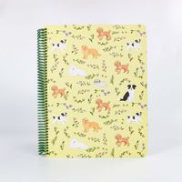 Cuaderno A4 con espiral, diseño de cachorro y jardín navideño, 100 hojas, idea de regalo para niños, diario.