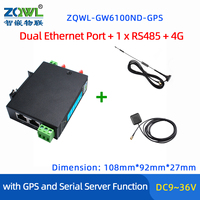 Router Industrial 4G LTE con 2 Puertos RS485/422, Servidor Serial, Gateway Modbus, MQTT/HTTP/JSON, GPS y Ranura para Tarjeta SIM para Exteriores