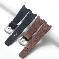Bracelet de montre en caoutchouc cranté pour Patek-Philippe Nautilus pour homme, accessoires de bracelet de montre, bracelet de montre en silicone étanche 25 mm