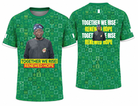 Kaos Kampanye Politik Nigeria Custom Harga Terjangkau, Lengan Pendek, Sablon Digital, Logo OEM, Cepat Kering, Bahan Polyester