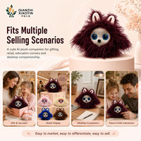 Jouet robot animal de compagnie K-bao AI personnalisé OEM avec caméra, capteur tactile, écran LED, 5 modèles IA, plus de 20 langues, housse en peluche amovible, unisexe, Wi-Fi