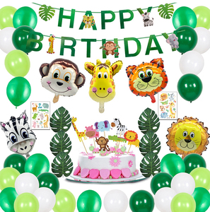 Conjunto de globos con temática de animales del bosque, suministros de decoración para fiesta de cumpleaños y aniversario para niños, gran oferta - Product Image 5