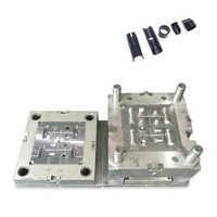 Molde de Inyección de Plástico de 4 Cavidades y Dos Colores para Carcasa Electrónica Semicircular Personalizada, Molde de Inyección de Doble Disparo