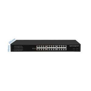 Newly 24*10/100/1000M RJ45 Ports and 2*1000M SFP Ports port 10/100/1000M rate adaptive 52G Network Switch Support VLAN