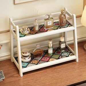 Double Layer Desktop Shelf 2 Tier <b>Storage</b> Rack Rectangular Office Organizer For Household Sundries <b>Tabletop</b> Bookshelf - Product Image 2