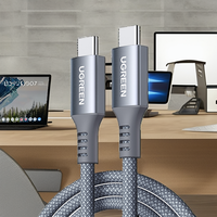 Kabel Pengisian Cepat USB-C 100W dengan Selubung Nilon, Chip E-Marker 5A untuk iPhone 15, Macbook Pro & Perangkat Lainnya