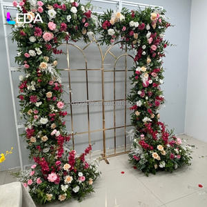 LEDA Fournitures de mariage : Chemin de table et arche de fleurs en soie colorées personnalisées, rangée de fleurs artificielles en soie pour événements et décoration de mariage - Product Image 3