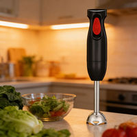 Robot culinaire électrique 300W et mixeur plongeant silencieux à 2 vitesses avec commande par bouton-poussoir, portable pour usage domestique