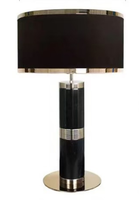 Lampe de table en marbre, lampe de sol/de table en fer de luxe en forme de champignon pour salon, chevet, villa, salle d'exposition d'art, lumière LED chaude