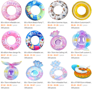 BS-s 60cm Venta caliente anillo de natación blanco PVC anillo de natación 120cm anillo de natación inflable claro - Product Image 2