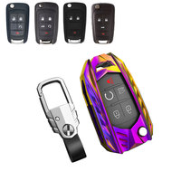 Housse de porte-clés de voiture en alliage prête à expédier pour GM GMC Flip Key Terrain 2010-2021 Buick Encore Verano Chery Equinox Impala Sonic