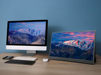 Monitor LED Portabel 15,6 Inci HD HDR Speaker Dual USB-C Plug and Play Aplikasi Seluler Monitor Gaming FHD