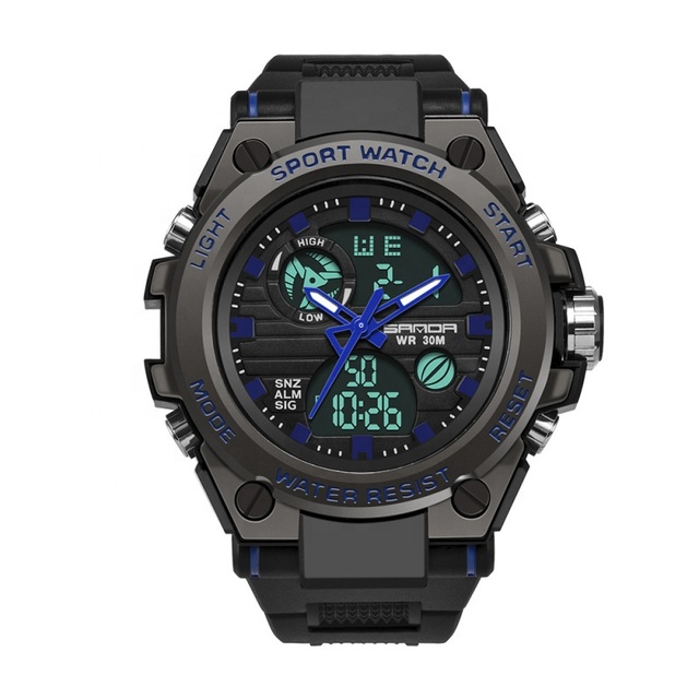 High Quality SANDA 739 Sports Men's Watches Top Brand Quartz Watch Men Waterproof Shock Clock Relogio Masculino