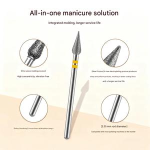 En gros, embouts <span class=keywords><strong>de</strong></span> manucure russe en diamant et carbure <span class=keywords><strong>pour</strong></span> repousse-cuticules, préparation des ongles, ouverture des cuticules, nettoyage des flancs des ongles - Product Image 2