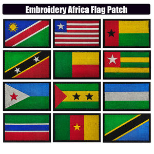 Nombreux choix broderie afrique broderie drapeau Patch pour tactique Sports de plein air étiquettes en tissu pour sac à dos à coudre gilet homme - Product Image 2