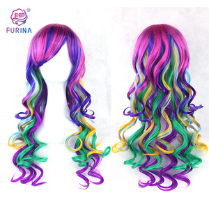 2023 ultima parrucca anime cosplay ondulata lunga ombre parrucca lolita in fibra ad alta temperatura cosplay bellissimo parrucchino sintetico per ragazza - Product Image 5