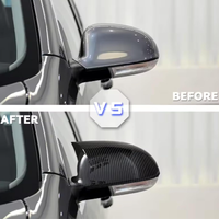 Pour Volkswagen Golf 5 : Coque de rétroviseur extérieur en fibre de carbone avec protection et modification du clignotant
