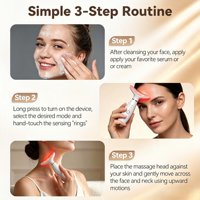 Appareil de luminothérapie rouge pour le visage, masseur facial, lumière à 3 couleurs, équipement de beauté à domicile, lifting du visage et du cou, produits de soin de la peau