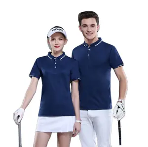 Custom Print Logo Label Fijne Kraal Katoen Ademend Werk Uniform Solide Sport Heren Business Golf Revers Polo Shirt