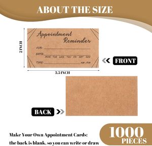 Cartes de rendez-vous Cartes de rappel de réservation en vrac pour les affaires du client Salon de coiffure Massothérapeute Médecins et plus - Product Image 2