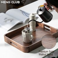 Plateau de service et de rangement portable en bois personnalisable, finition laquée, poignée sculptée, pour la vaisselle et le salon