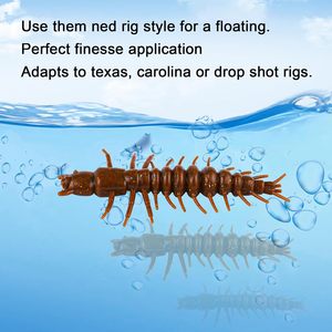 Leurres <span class=keywords><strong>de</strong></span> pêche Eupheng 2"/3" Hellgrammite, super réalistes, en plastique souple, pour jigging et drop shot, pack <span class=keywords><strong>de</strong></span> 20/12. - Product Image 5